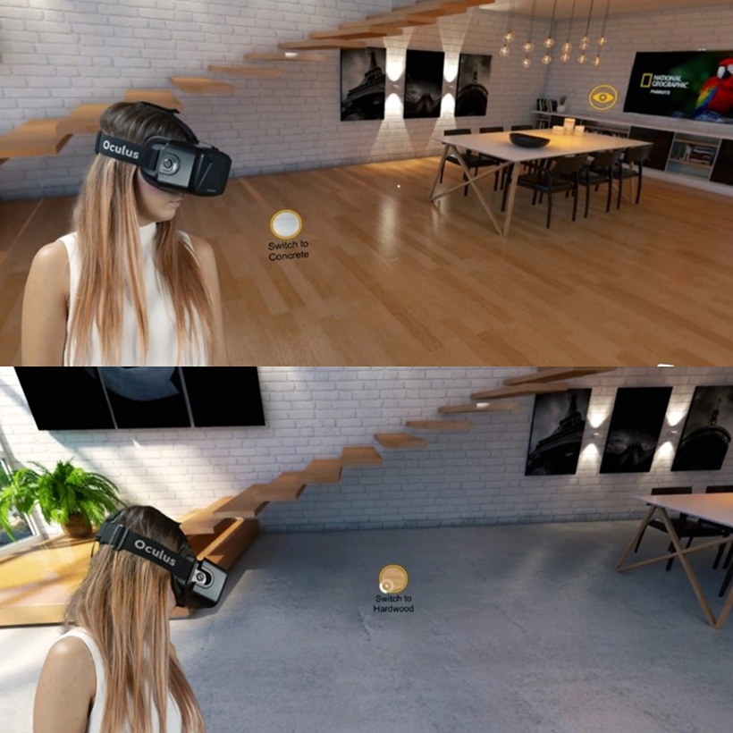 Decor change feature in Virtual Reality