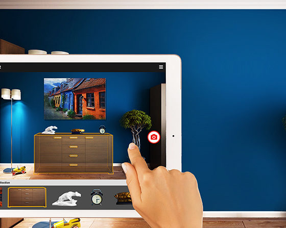 Interior Decoration with AR App on iPad