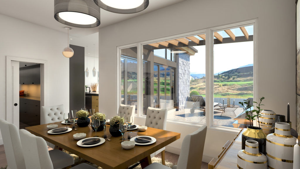 Predator Ridge Resorts Affinity Homes Foerster Theme 3D Interior Rendering - Dining Room