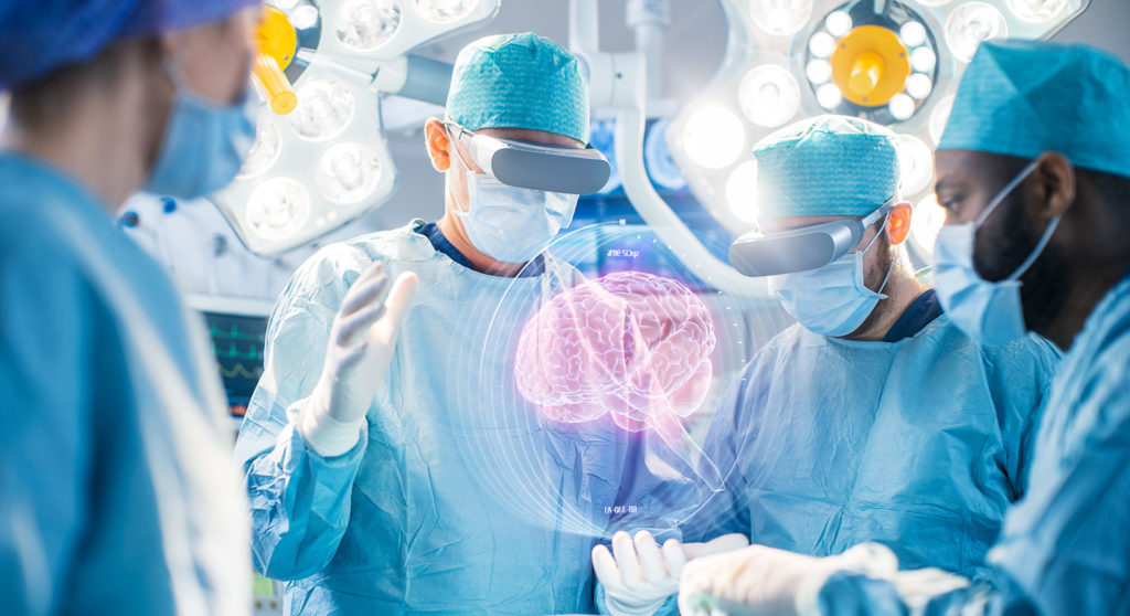 Surgeons Perform Brain Surgery Using Augmented Reality, Animated 3D Brain