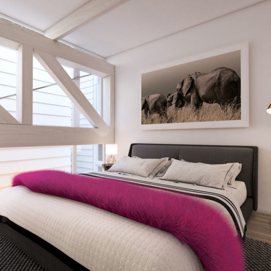 Turner's Dairy Townhouse Project - Unit 7 Bedroom Render