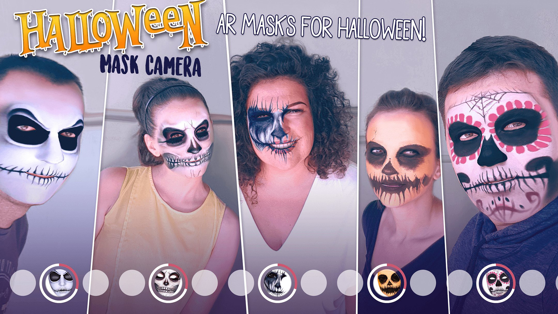 Halloween Mask Camera App face mask examples