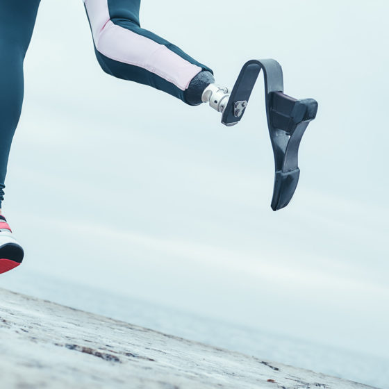 high tech prosthetics augments female runner
