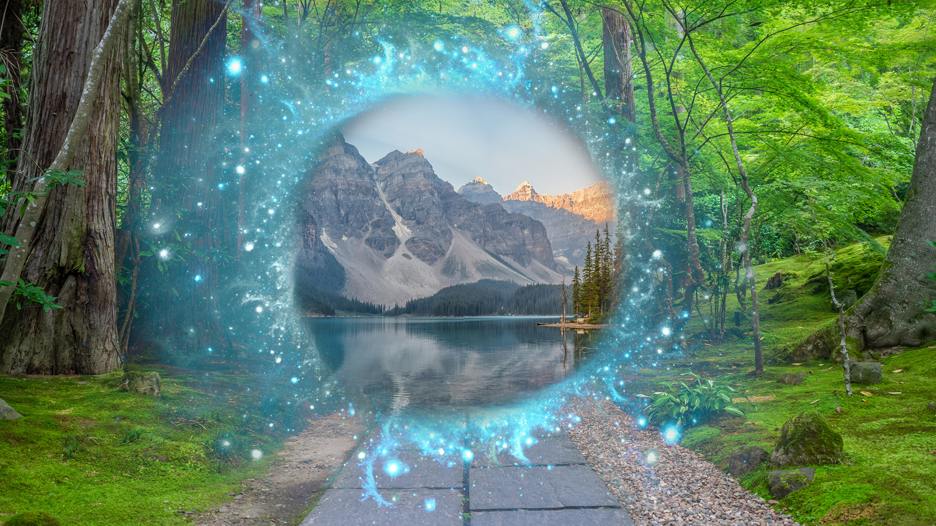 augmented reality magical portal lets people walk into another reality