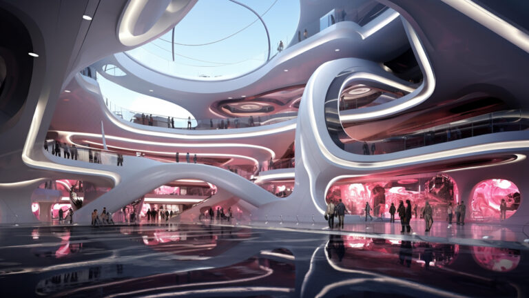 Futuristic Architectural Rendering By Generative Ai Midjourney 768x432 